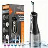 Water Flosser,Water Dental Flosser Pick for Teeth,Grinest 7 Modes Rechargeable Cordless Oral Irrigator Portable IPX7 Waterproof Tooth flossers for Home Travel-Black view 1