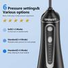 Water Flosser,Water Dental Flosser Pick for Teeth,Grinest 7 Modes Rechargeable Cordless Oral Irrigator Portable IPX7 Waterproof Tooth flossers for Home Travel-Black view 3