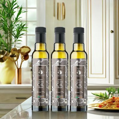 CARAVELLA FINE FOOD 3x Grand Cru Extra Virgin Olive Oil 250 ml Italian Cold-Pressed Rich in Polyphenols - Mild Fruity Herbaceous Fresh -Crafted from Signature Olives of Sicily - Elegant Gourmet gift