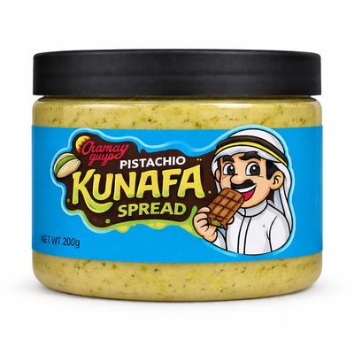 ChamoyGuysUK Pistachio Kunafa Spread | Creamy Pistachio and Kunafa Pastry Blend | Perfect for Desserts and Pastries | Halal-Certified, 200g