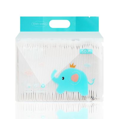 100 Pack Mini Portable Travel Wipes, Skin Friendly Wet Wipes, Each Piece Is Individually Packaged for Adults, Kids and Baby Care (Little Fuxiang 50 pieces of pack)