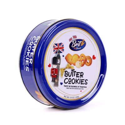BRIT TREAT Danish Butter Cookies Gift Tin 6 x 140g Luxury Selection Box | Authentic Danish Butter Biscuits Tin | Classic Assorted Biscuits for Treatings, Holidays, Birthdays & Everyday Indulgence