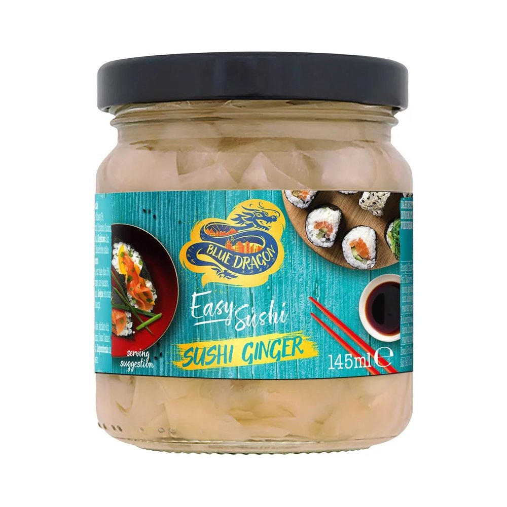 Blue Dragon Ginger for Sushi Blue Dragon 145 g Pack of 6