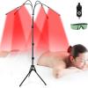 120LEDs Infrared Lamp with Stand, Tanning Lamp for Home, 850nm & 660nm Red Light Lamp, Adjustable Height & Flexible Gooseneck & 30Min Timer for Home Use view 1