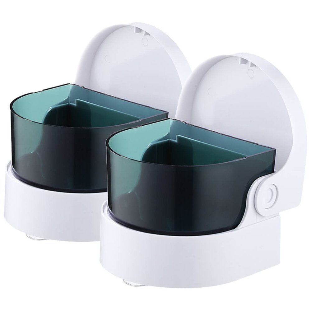CALLARON 2pcs Retainer Denture Cleaner Machine Mini Jewelry Cleaner for Silver White Gold Water Cleaning