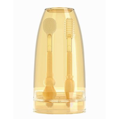 NVOQILIN Bristle Toothbrush Silicone Tongue Brush Coating Cleaner Infant Toddle