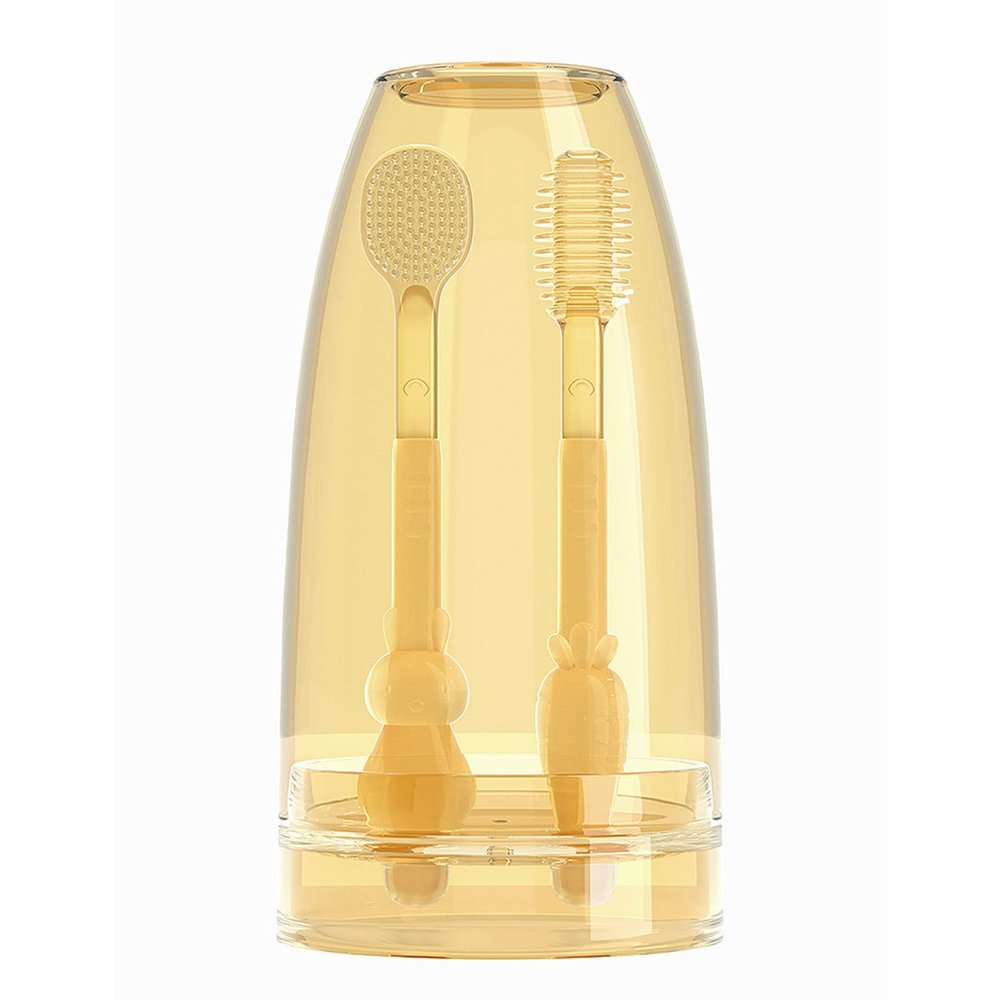 NVOQILIN Bristle Toothbrush Silicone Tongue Brush Coating Cleaner Infant Toddle