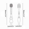 NVOQILIN Bristle Toothbrush Silicone Tongue Brush Coating Cleaner Infant Toddle view 4