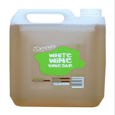Drivers White Wine Vinegar 5 Litre Catering Pack | Light & Tangy Vinegar for Dressings, Sauces, Pickling & Cooking