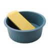 FOMIYES Blue Plastic Washtub Washboard Basin with Non-slip Wash Board Strong Sturdy Pp Material for Baby Infant Hand Washing Clothes in Dormitory Or Home view 1
