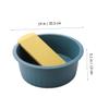 FOMIYES Blue Plastic Washtub Washboard Basin with Non-slip Wash Board Strong Sturdy Pp Material for Baby Infant Hand Washing Clothes in Dormitory Or Home view 2