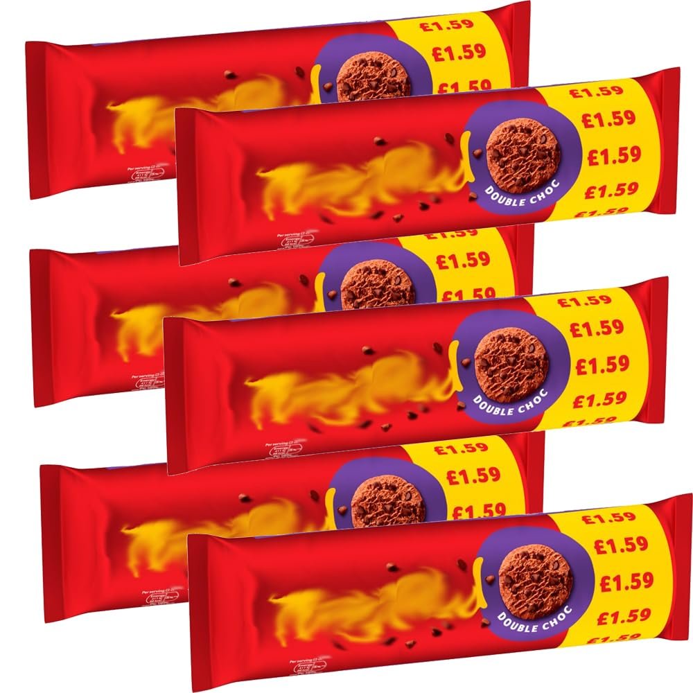 Marrylland Variety Choc Wafer 200g Choc Chip, Double Choc, Choc & Hazelnut, White Choc Selection (6 x Bars, Double Choc)