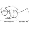 ABETOS Fashion Photochromic Reading Glasses UV400 Protection Blue Light Blocking Sun Readers Men Women Metal Reading Sunglasses Go Dark in the Sun, Transparent Grey+3.0 view 2