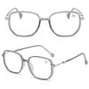 ABETOS Fashion Photochromic Reading Glasses UV400 Protection Blue Light Blocking Sun Readers Men Women Metal Reading Sunglasses Go Dark in the Sun, Transparent Grey+3.0 view 3