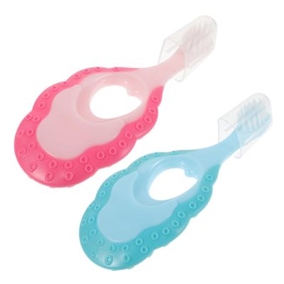 Vaguelly 2pcs Boys and Girls Toothbrush Soft Brush Manual Boy Girl Toothbrush Travel Portable for Toddlers Daily Use