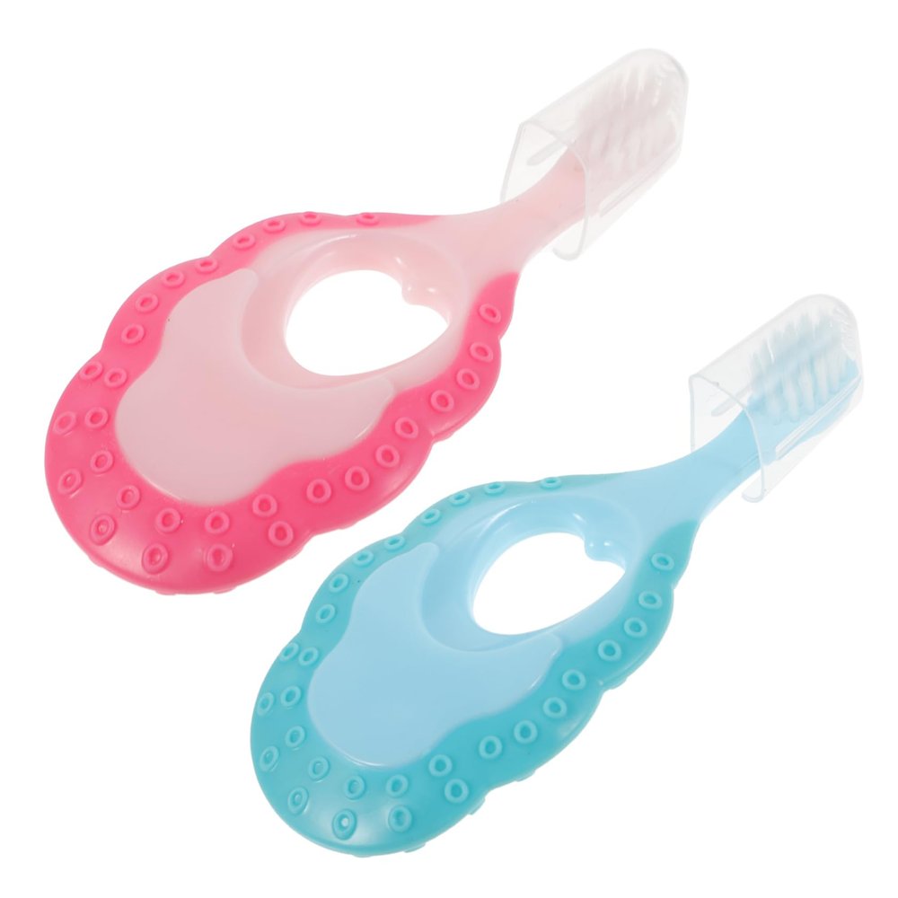 Vaguelly 2pcs Boys and Girls Toothbrush Soft Brush Manual Boy Girl Toothbrush Travel Portable for Toddlers Daily Use