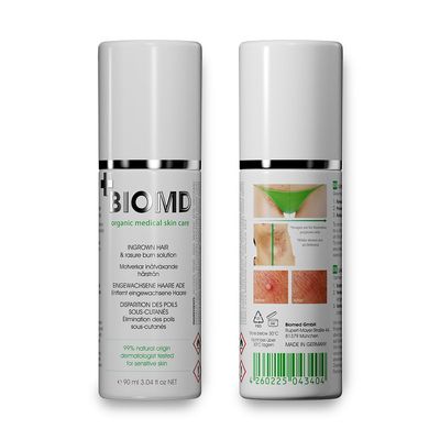 2x BioMD against ingrown hairs, with BHAs and AHAs, razor burn, shaving, waxing, prevents ingrown hairs, razor burn, shaving, waxing, vegan - 90ml