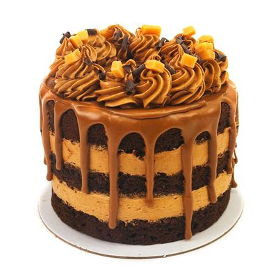 Chocolate & Caramel Bento Cake - 5inch | Limited Edition Bento | Indulgent Cake With 4-6 Portions | Sponge With Caramel Buttercream| Handcrafted By Bakerdays