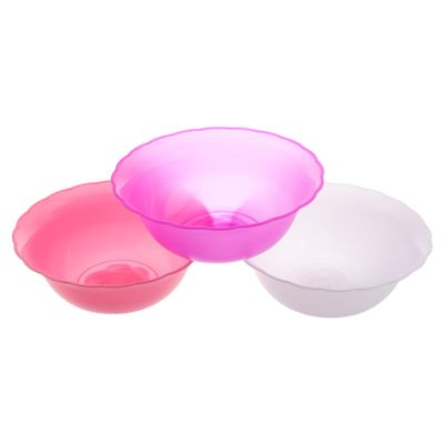 DONFAMDS 3pcs Round Plastic Wash Basin Portable Washing Basin for Bathrooms with Comfortable Cleansing Experience, Plastic Bowls for Laundry and Kitchen Use