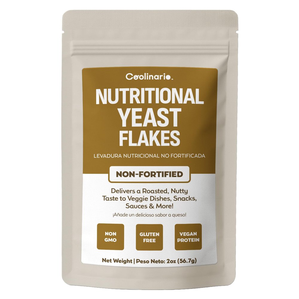 Coolinario Non Fortified Nutritional Yeast Flakes (56 g) Natural Vegan Seasoning with Roasted, Nutty Flavor | Rich in Protein, Fiber & Minerals | Ideal for Snacks, Sauces & Dressings | Gluten-Free