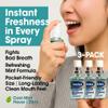 3- Pack Fresh Breath Mouth Spray 20ml Minty Fresh Formula | Long-Lasting Bad Breath Freshener | Oral Spray for Clean, medex, Confident Breath Anytime view 2