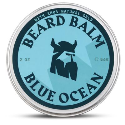 Striking Viking Beard Balm for Men - 2 Oz, Blue Ocean Scent