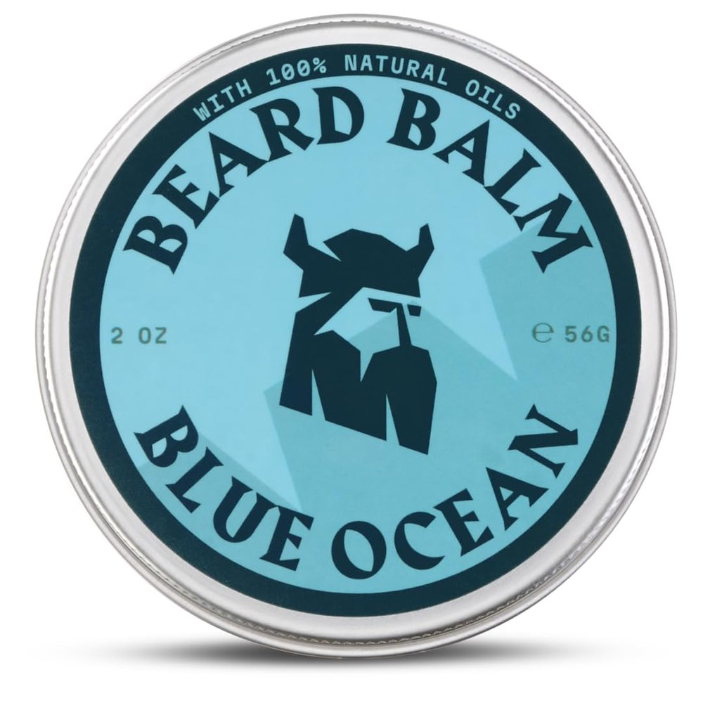 Striking Viking Beard Balm for Men - 2 Oz, Blue Ocean Scent