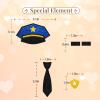 Police Officer Cake Topper, Police Birthday Cake Decor, Black Glitter Police Cake Topper for Baby Shower, Policemen Birthday/Graduation/Retirement Party Decoration view 2