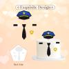 Police Officer Cake Topper, Police Birthday Cake Decor, Black Glitter Police Cake Topper for Baby Shower, Policemen Birthday/Graduation/Retirement Party Decoration view 3