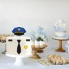Police Officer Cake Topper, Police Birthday Cake Decor, Black Glitter Police Cake Topper for Baby Shower, Policemen Birthday/Graduation/Retirement Party Decoration view 4