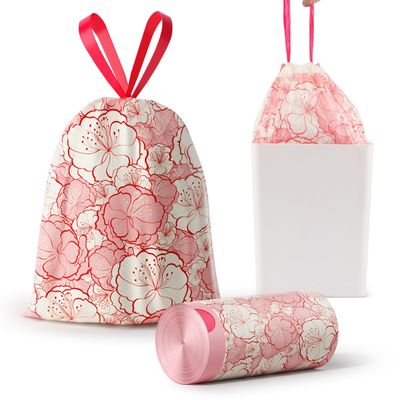VOK 4 Gallons Chinese Plum Blossom Trash Bags 30 Counts
