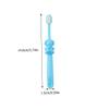 CALLARON 3pcs Manual Baby Toothbrush Set with Cartoon Elephant Shape Soft Bristles Comfortable to Hold and Does Not Hurt Gums Suitable for Children Aged 2-8 Years view 2