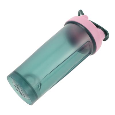 ibasenice Protein Shaker Bottle with Whisk Ball Plastic Gym Mixer Bottle for Travel and Exercise Green Portable Workout Shake Cup
