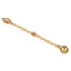 VINTORKY Brass Ghee Spoon Crafted Hawan Spoon for Offering Ghee and Taking Out Ash in Rituals Intricately Carved Ethnic Antique Style view 1