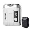2025 New Mini Dual-Head Electric Shaver, Portable Rotary Dual Ring Electric Shaver, Mini Electric Razor with LED Display, Rechargeable Waterproof Pocket Razor for Men (White) view 1