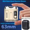 2025 New Mini Dual-Head Electric Shaver, Portable Rotary Dual Ring Electric Shaver, Mini Electric Razor with LED Display, Rechargeable Waterproof Pocket Razor for Men (White) view 2