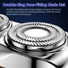 2025 New Mini Dual-Head Electric Shaver, Portable Rotary Dual Ring Electric Shaver, Mini Electric Razor with LED Display, Rechargeable Waterproof Pocket Razor for Men (White) view 3