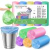 20L Bin Bags Small Colorful Food Waste Bags, Strong & Leakproof 5 Gallon Bin Liners for Kitchen, Bathroom & Office(Size 20-25 Litre, 100 Counts) view 1