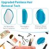 Crystal Hair Eraser for Women and Men, Reusable Crystal Hair Remover Magic Painless Exfoliation Hair Removal Tool, Magic Hair Eraser for Back Arms Legs (Electroplating - dark blue) view 3