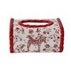 DFHS46JK Tissue Box Cover Creative Home Paper Towel Box Living Room Square Ceramic Drawer Box In Living Room(Red) view 1