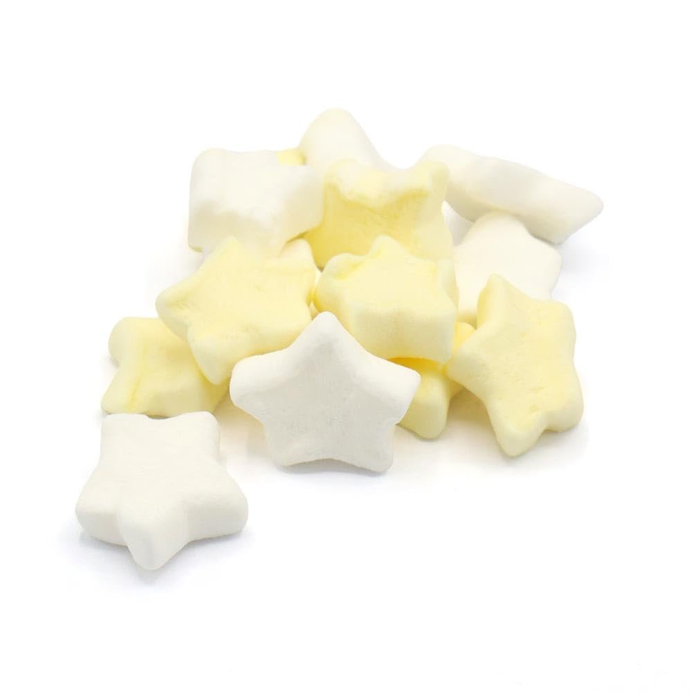 Assorted jelly & mallow Sweets Mixed sizes of Candy Bag Selection for Parties, Gifts & Treat yourself at anytime (01kg, Toppings Mini Stars Mallows Bag)