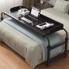 Bedtable Mobile Overbed Table,Bedside Table Adjustable Height And Length Standing King Size Portable Desk With Castor Wheels Food Tray Desk view 1