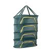 HUSHUI 4 Layer Folding Net Hanging Basket, Drying Rod with U-Shaped Zip, Dark Green Foldable Plant Net for Flowers, Petals, Vegetables, Fruit and More view 1