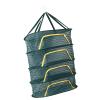 HUSHUI 4 Layer Folding Net Hanging Basket, Drying Rod with U-Shaped Zip, Dark Green Foldable Plant Net for Flowers, Petals, Vegetables, Fruit and More view 3
