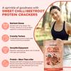 FOODHAK Sweet Chilli Beetroot Protein Gluten Free Crackers | 10 x 100g view 3