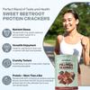 FOODHAKS Sweet Beetroot Protein Gluten Free Crackers | Pack of 10 x 100g view 4