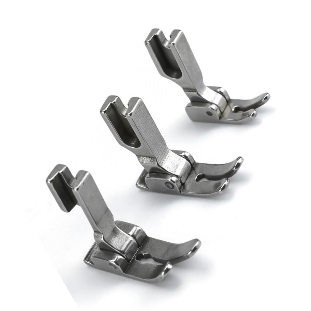 3 Pack High Strength Sewing Machine Presser Feet Set Steel Texture For Professional Use And Improved Sewing Efficiency