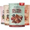 FOODHAK Crackers (Sweet & Sweet Chilli beetroot, Rosemary & Garlic, Seeded Omega & Millet) Variety pack, low carb crackers, low carb snack, high fibre & gluten free (8 x 100g Packs). no carbs no sugar view 1