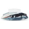 Airplane Tissue Box Cover Modern Decorative Tissue Holder PU Rectangular Storage Box Suitable for Dressing Tables Office Nightstand view 1