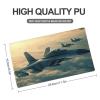 Aircraft Fighter Jets Tissue Box Cover Modern Decorative Tissue Holder PU Rectangular Storage Box Suitable for Dressing Tables Office Nightstand view 2